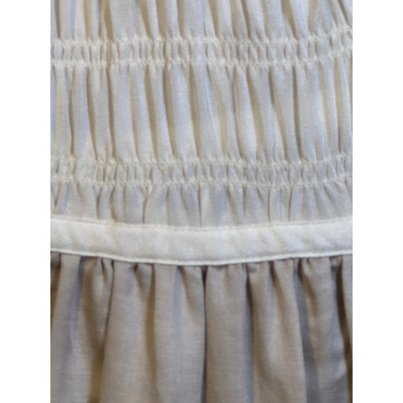 NWT J Crew White Eyelet Lace V Neck Sleeveless Fit Flare Midi Dress Coastal 0 0 - Picture 9 of 14